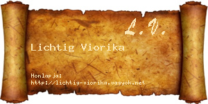Lichtig Viorika névjegykártya